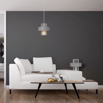 Stolní lampa VOLTA 1xE27/15W/230V šedá