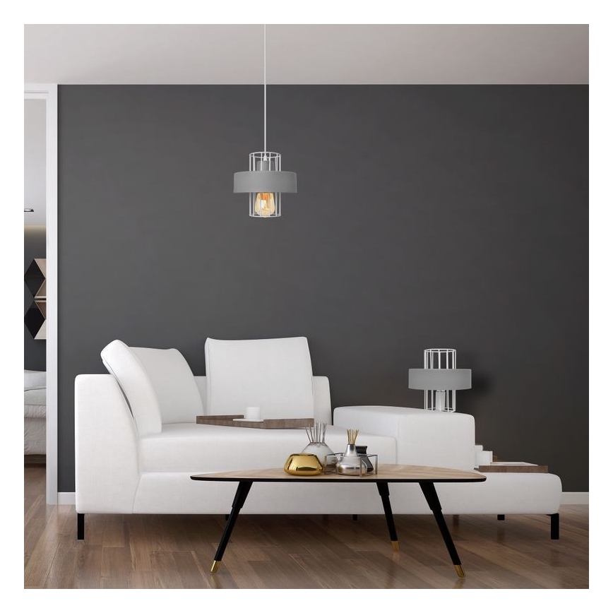 Stolní lampa VOLTA 1xE27/15W/230V šedá