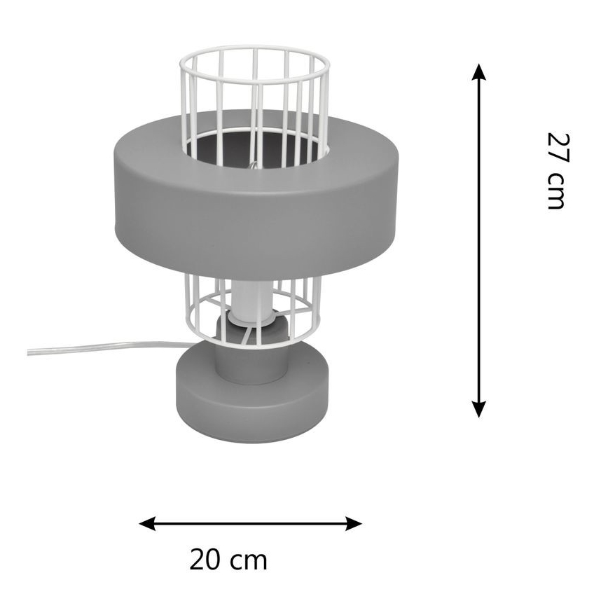 Stolní lampa VOLTA 1xE27/15W/230V šedá