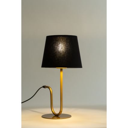 Stolní lampa VOLUTTO 1xE27/60W/230V černá/měděná