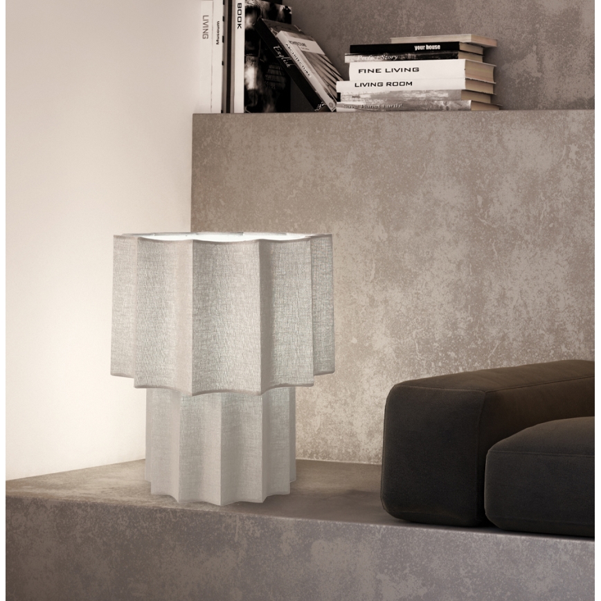 Stolní lampa WAVY 1xE27/14W/230V šedá