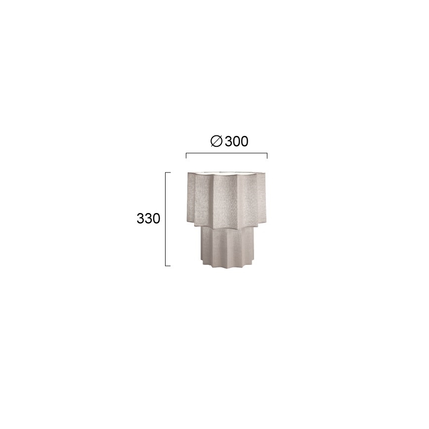 Stolní lampa WAVY 1xE27/14W/230V šedá