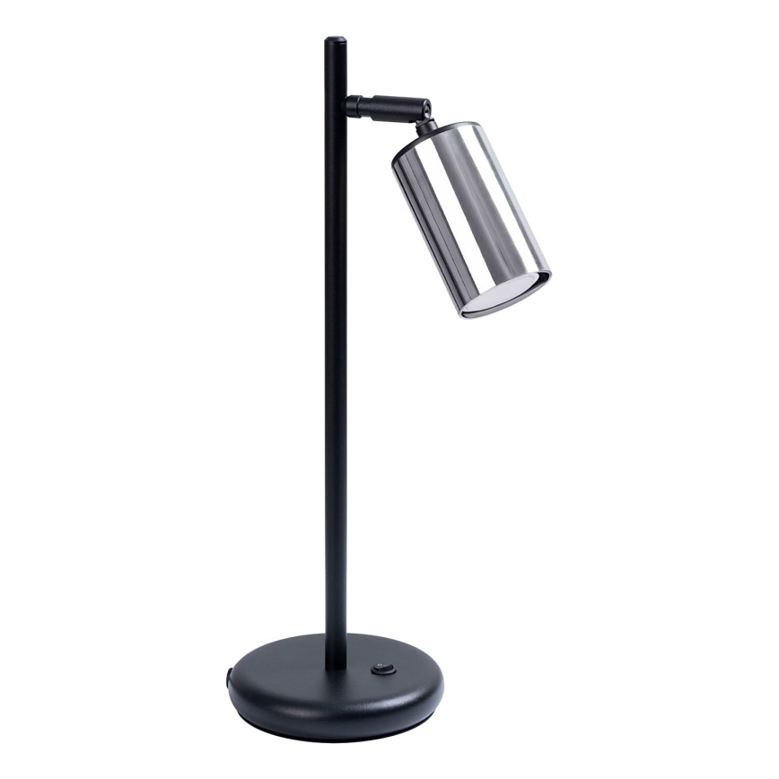 Stolní lampa WINX 1xGU10/10W/230V černá/lesklý chrom