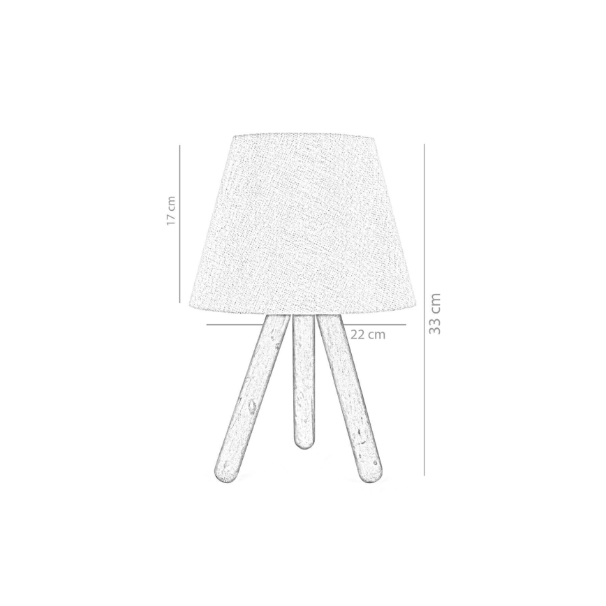 Stolní lampa WOOD 1xE27/60W/230V béžová