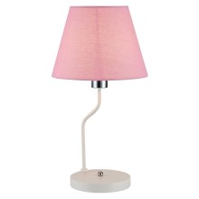 Stolní lampa YORK 1xE14/60W/230V růžová/bílá