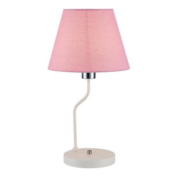 Stolní lampa YORK 1xE14/60W/230V růžová/bílá