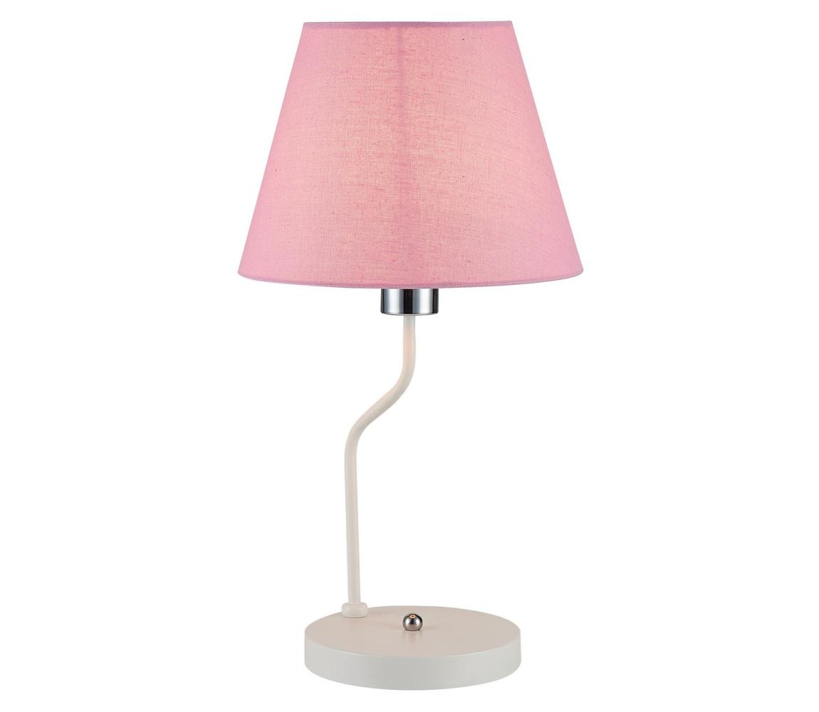  Stolní lampa YORK 1xE14/60W/230V růžová/bílá 