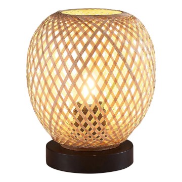 Stolní lampa ZANZIBAR 1xE27/20W/230V pr. 18 cm bambus