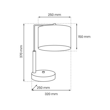 Stolní lampa ZIGGY 1xE27/60W/230V bílá/zlatá