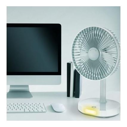 Stolní nabíjecí ventilátor s LED lampou 3000mA/3,7V USB-C