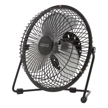 Stolní ventilátor 1,75W/5V USB pr. 18 cm černá
