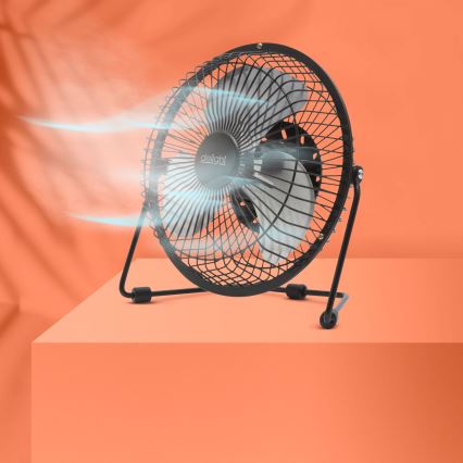 Stolní ventilátor 1,75W/5V USB pr. 18 cm černá