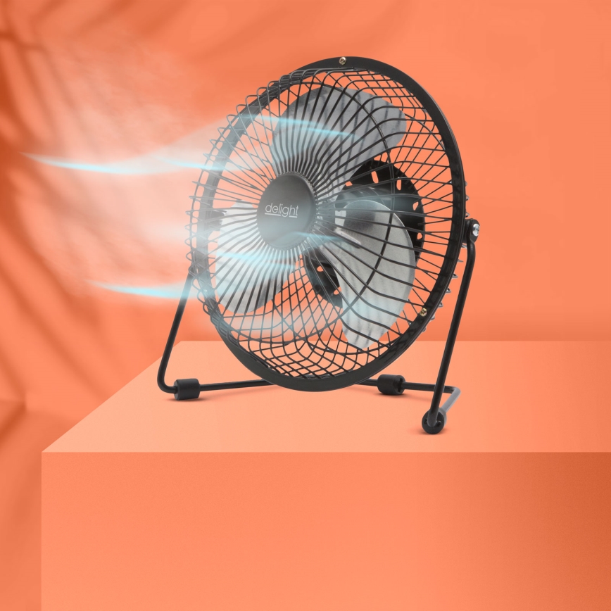 Stolní ventilátor 1,75W/5V USB pr. 18 cm černá