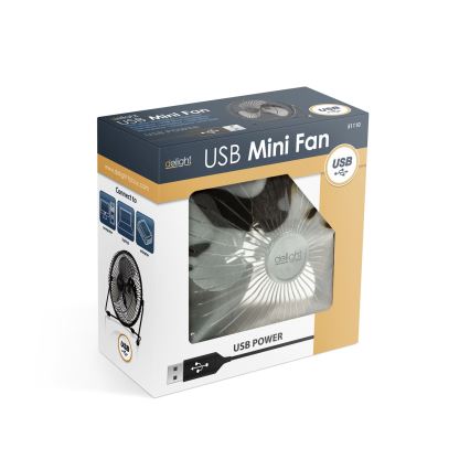 Stolní ventilátor 1,75W/5V USB pr. 18 cm černá