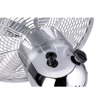 Stolní ventilátor 35W/230V pr. 30 cm lesklý chrom