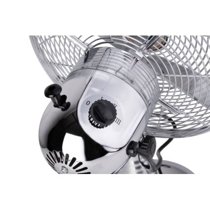 Stolní ventilátor 35W/230V pr. 30 cm lesklý chrom