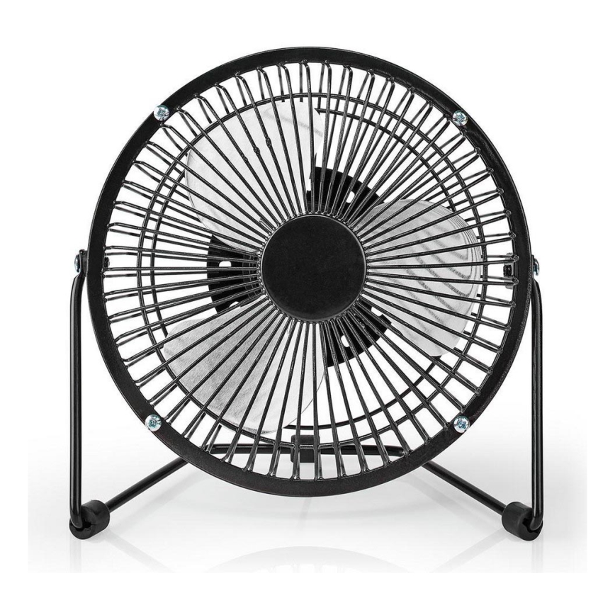 Stolní ventilátor 3W/USB 15 cm černá