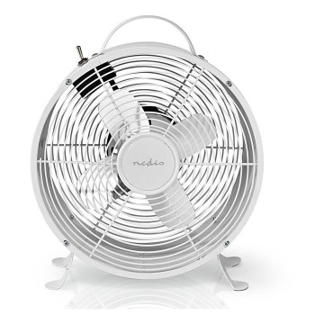 Stolní ventilátor RETRO 20W/230V bílá pr.25 cm