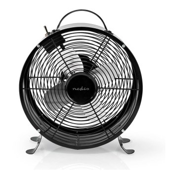 Stolní ventilátor RETRO 20W/230V černá pr.25 cm