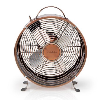 Stolní ventilátor RETRO 20W/230V měděná pr.25 cm