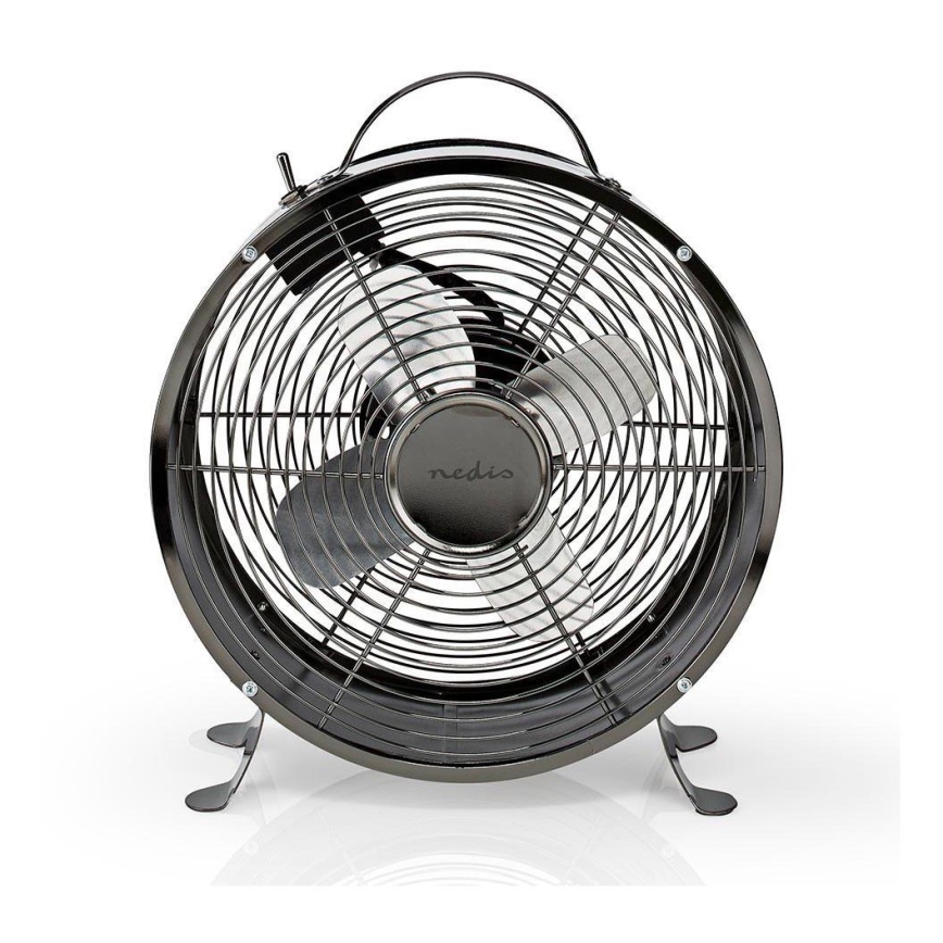 Stolní ventilátor RETRO 20W/230V šedá pr.25 cm