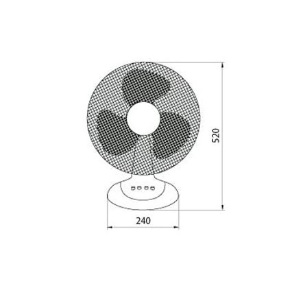 Stolní ventilátor TABLE 40 cm 45W/230V