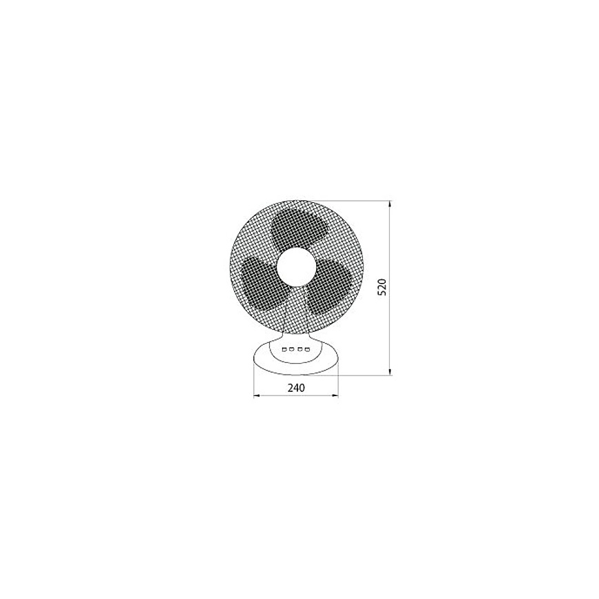 Stolní ventilátor TABLE 40 cm 45W/230V