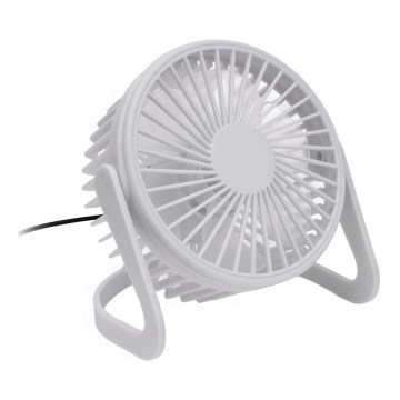 Stolní ventilátor USB pr. 15 cm bílá