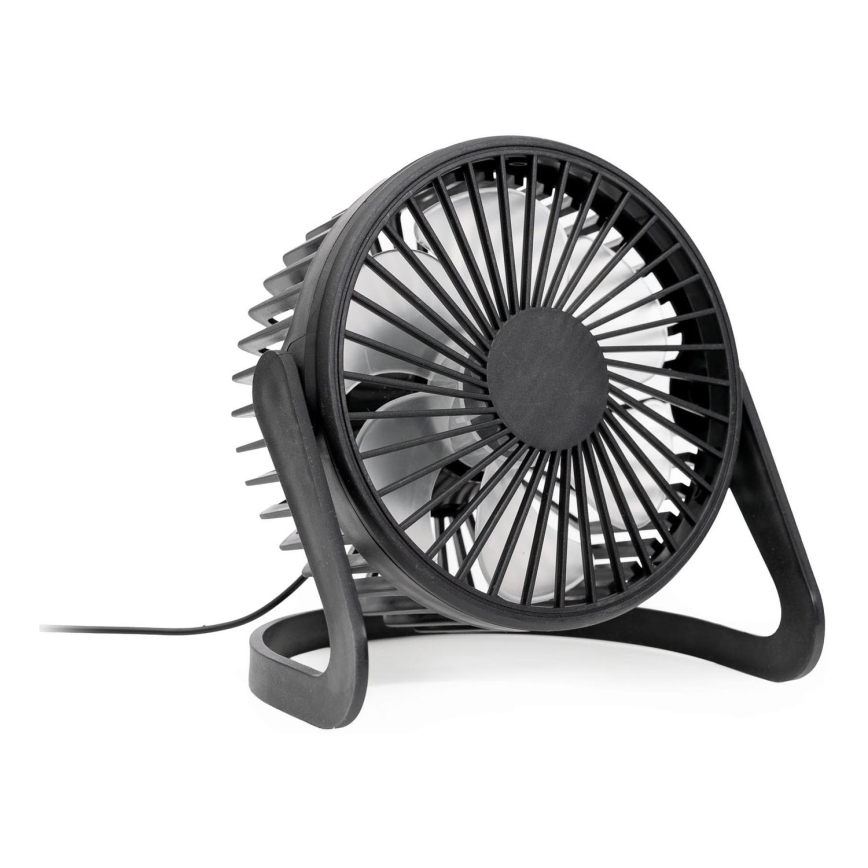 Stolní ventilátor USB pr. 15 cm černá