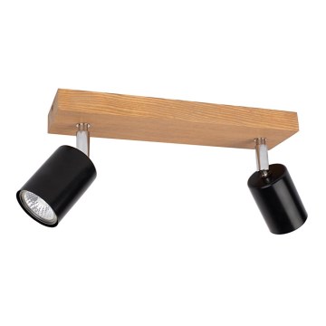 Stropní bodové svítidlo MANARA  2xGU10/5W/230V borovice