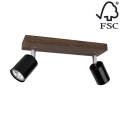 Stropní bodové svítidlo MANARA  2xGU10/5W/230V ořech – FSC certifikováno