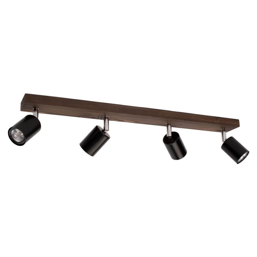 Stropní bodové svítidlo MANARA 4xGU10/5W/230V borovice