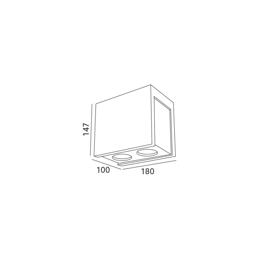 Stropní bodové svítidlo PURO CHROME 2xGU10/25W/230V