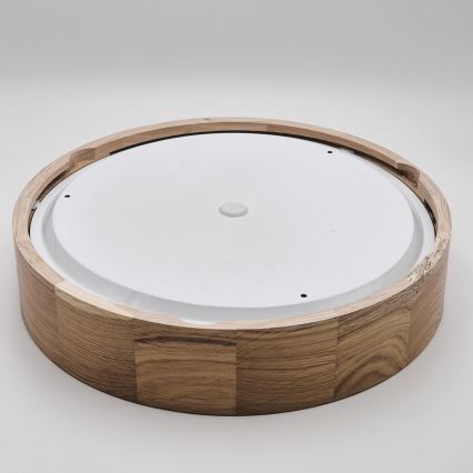 Stropní koupelnové svítidlo OAK 3xE27/15W/230V dub ø 37 cm IP54