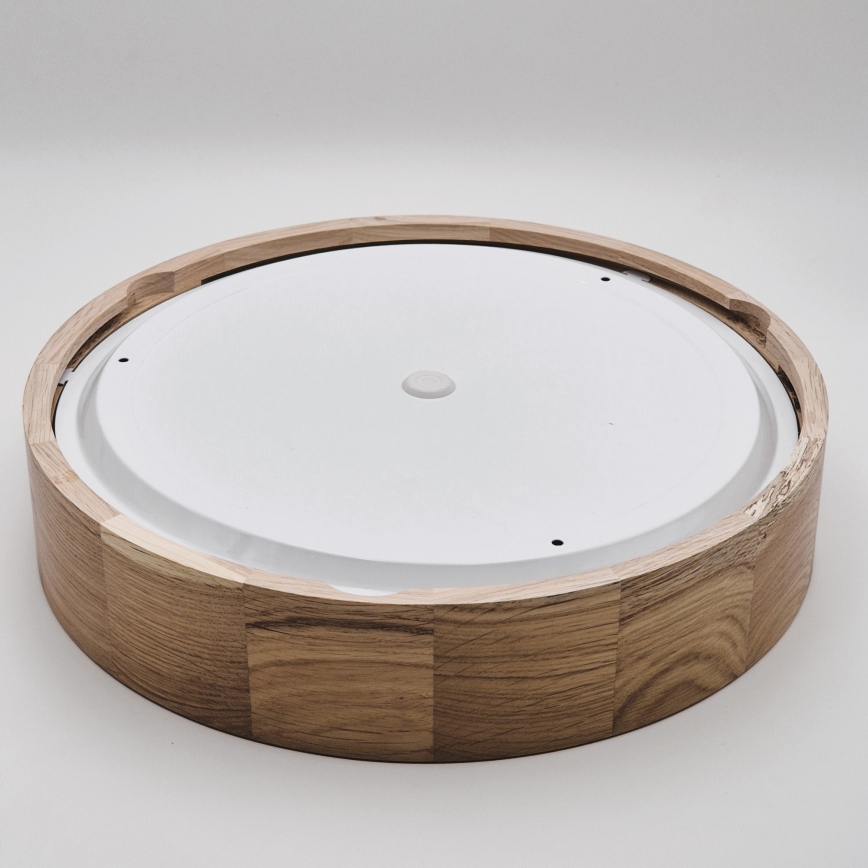 Stropní koupelnové svítidlo OAK 3xE27/15W/230V dub ø 37 cm IP54