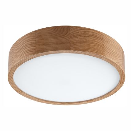 Stropní koupelnové svítidlo OAK 3xE27/15W/230V dub ø 37 cm IP54