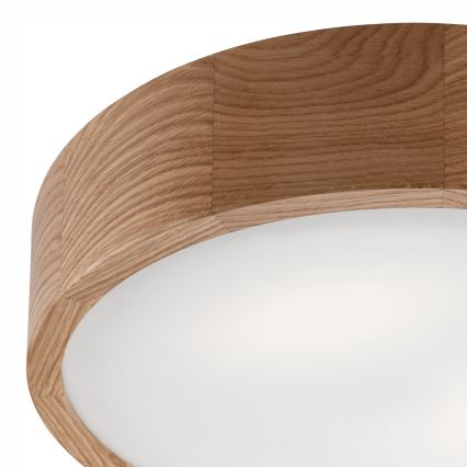 Stropní koupelnové svítidlo OAK 3xE27/15W/230V dub ø 37 cm IP54