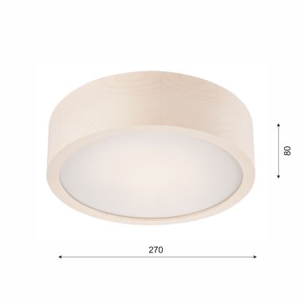 Stropní svítidlo 1xE27/60W/230V borovice 