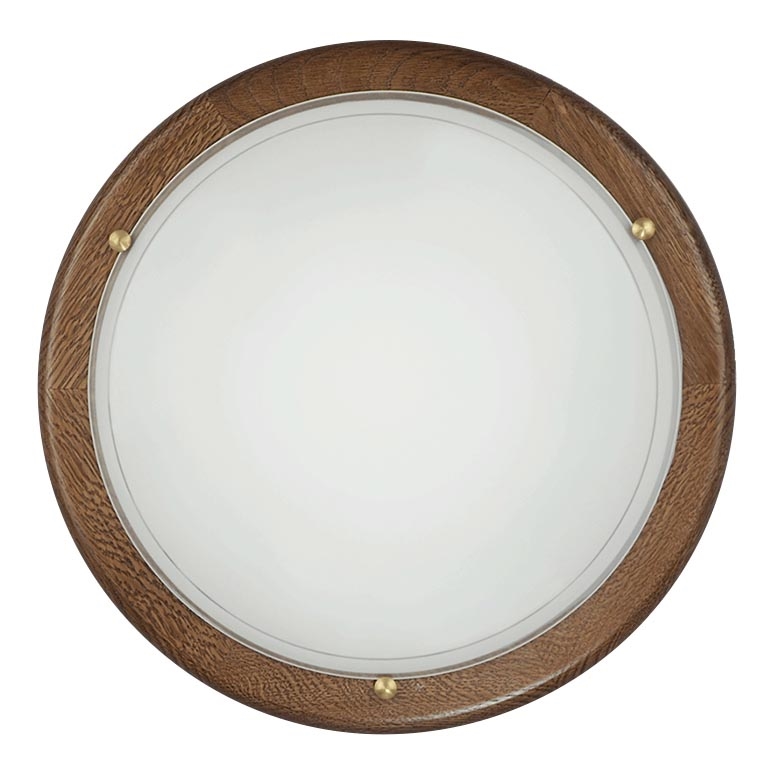 Stropní svítidlo 1xE27/60W/230V ořech pr.30 cm