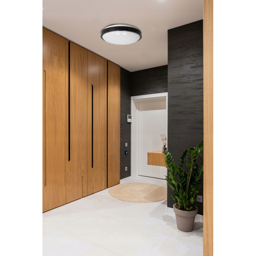 Stropní svítidlo 2xE27/40W/230V pr. 29,5 cm černá