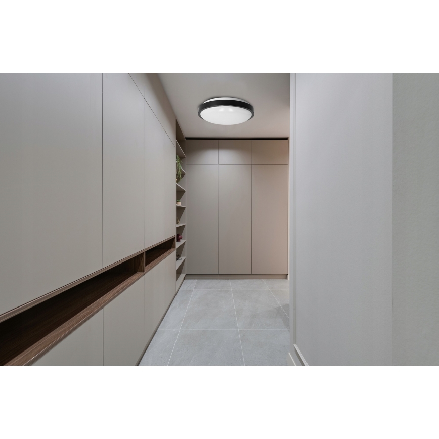 Stropní svítidlo 2xE27/40W/230V pr. 29,5 cm černá