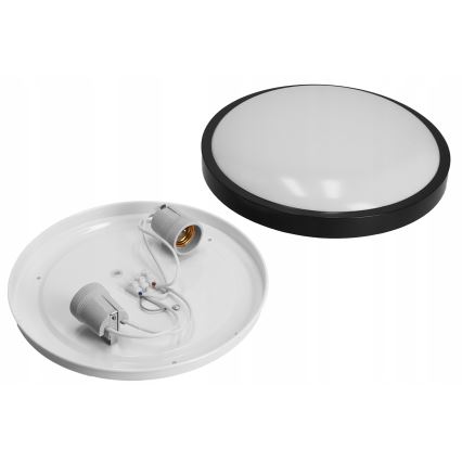 Stropní svítidlo 2xE27/40W/230V pr. 29,5 cm černá