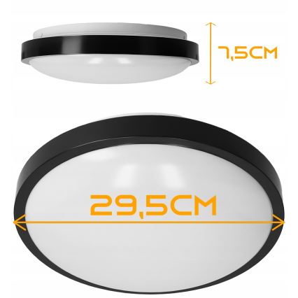 Stropní svítidlo 2xE27/40W/230V pr. 29,5 cm černá