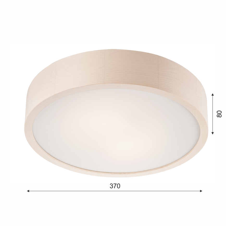 Stropní svítidlo 2xE27/60W/230V borovice
