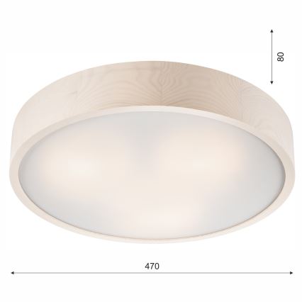 Stropní svítidlo 3xE27/60W/230V borovice
