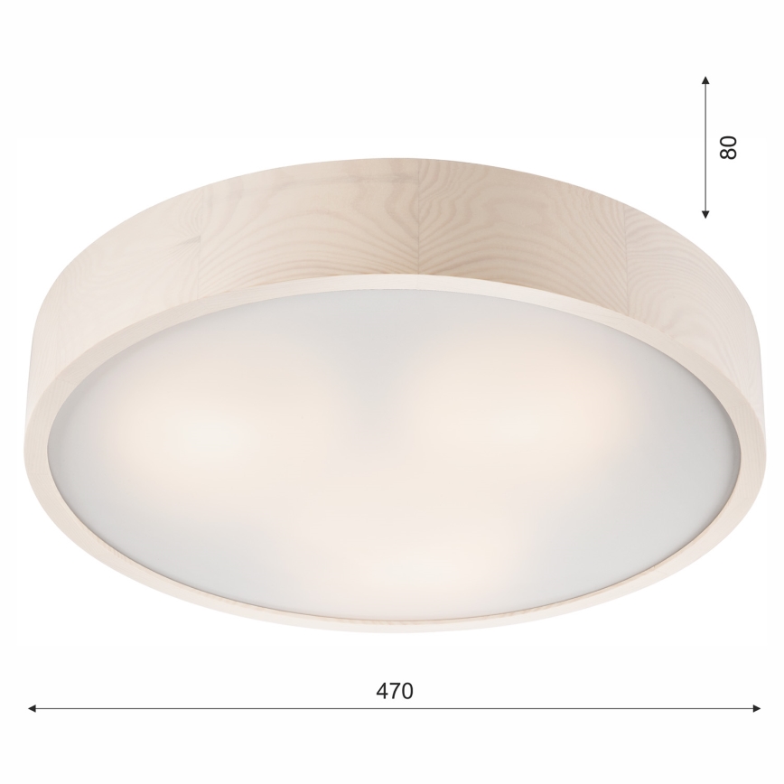Stropní svítidlo 3xE27/60W/230V borovice