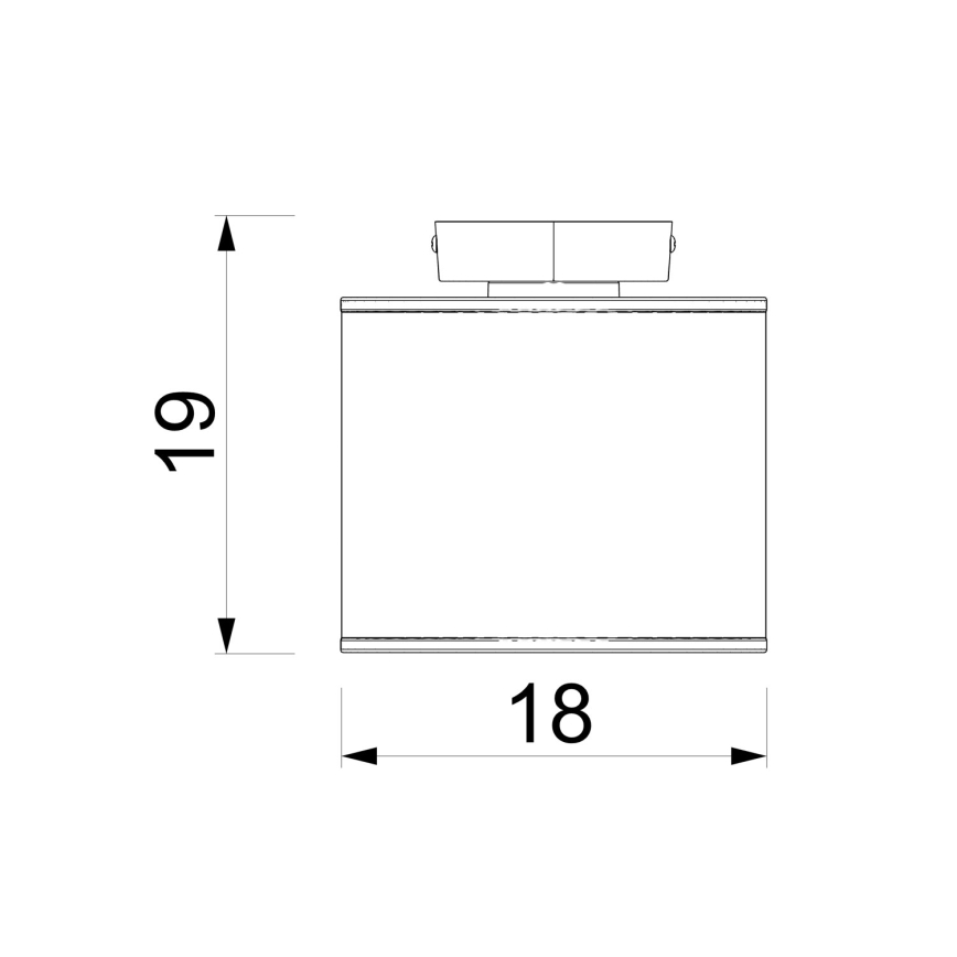 Stropní svítidlo ARDEN 1xE27/15W/230V pr. 18 cm černá