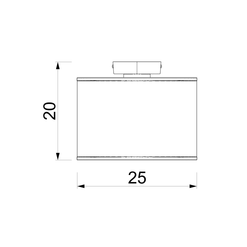 Stropní svítidlo ARDEN 1xE27/15W/230V pr. 25 cm hnědá