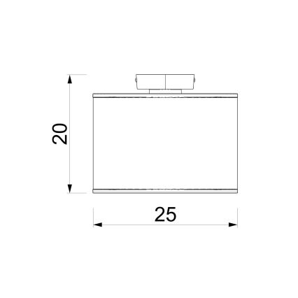 Stropní svítidlo ARDEN 1xE27/15W/230V pr. 25 cm modrá