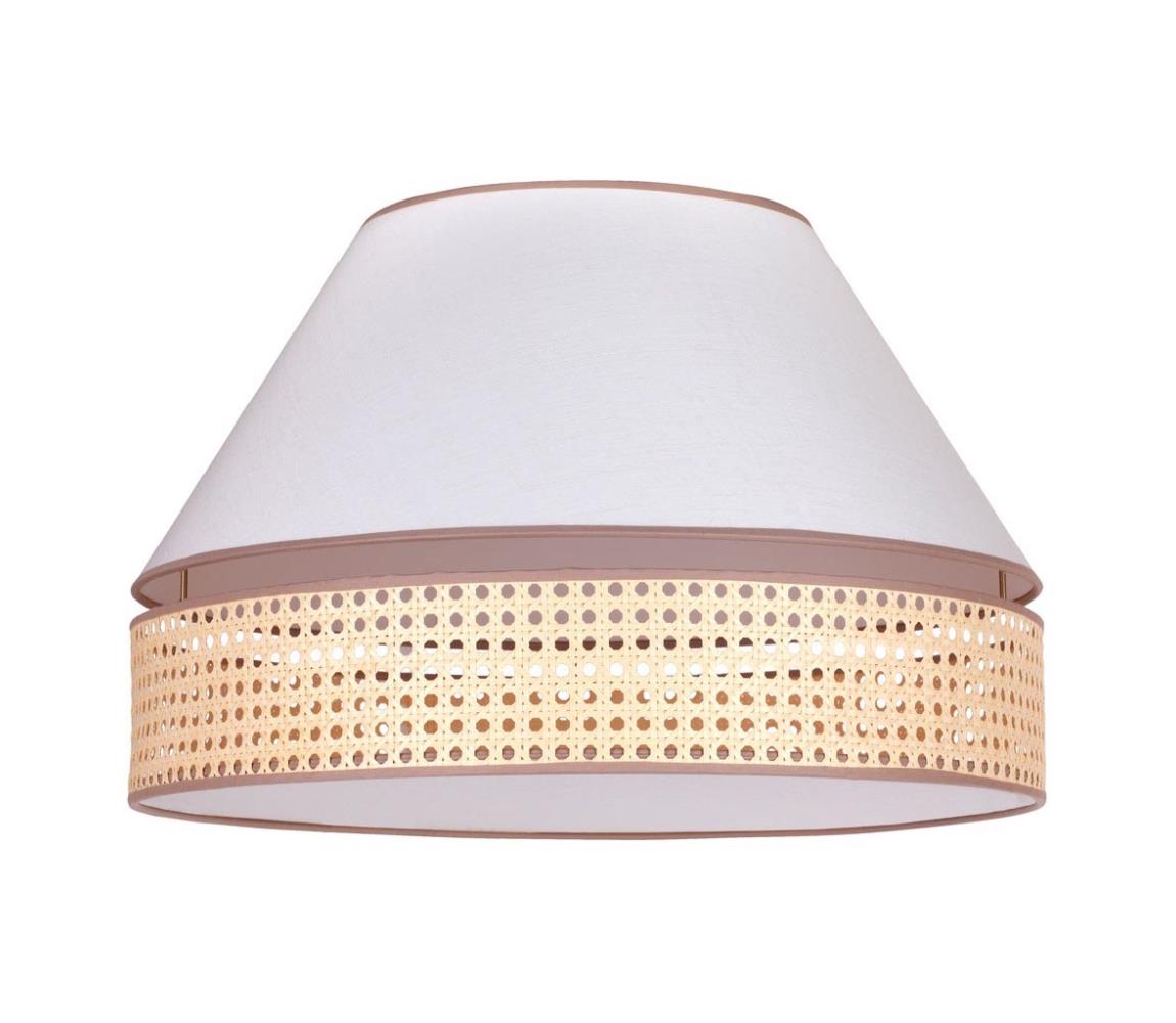 Duolla Stropní svítidlo AVIGNON 1xE27/15W/230V pr. 50 cm bílá/ratan DU602099